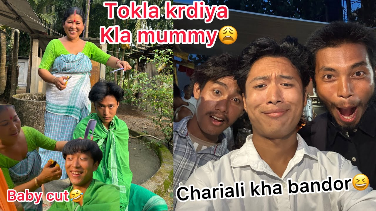 Mummy tokla krdiya kla😰// baby cutting// Chariali ka chapri😆// village lifestyle// @holi brother🧸