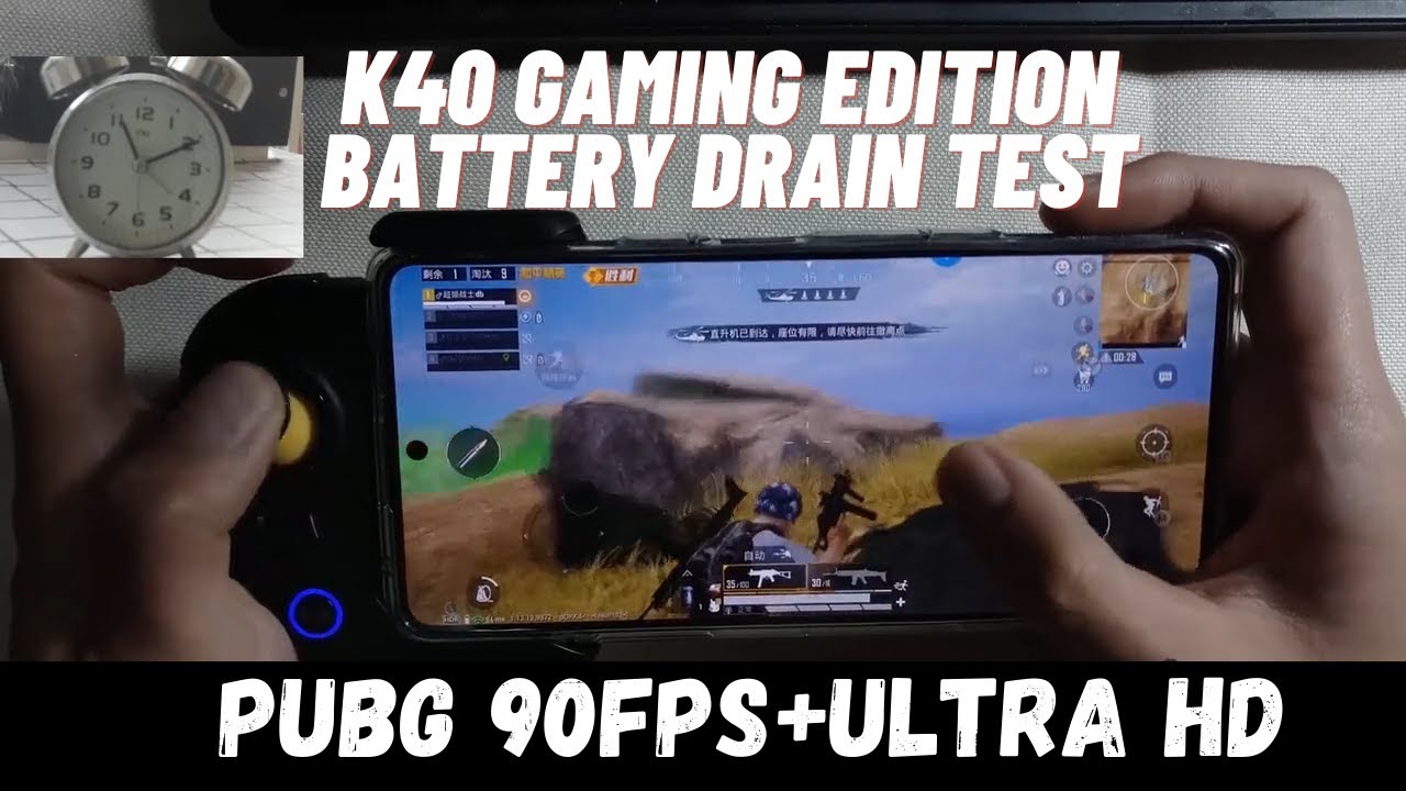 Redmi K40 Gaming Edition Battery Drain Test with Pubg Hdr+ 90fps | How Much Can it Survive?