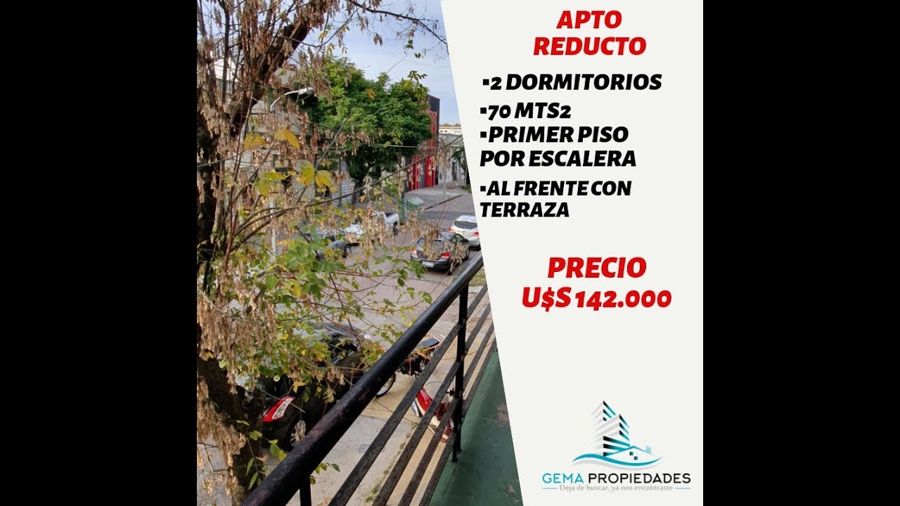 VENTA DE APARTAMENTO EN REDUCTO