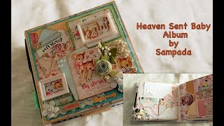 Heaven Sent 2 Baby Album | First year Baby record book | Handmade Baby Album