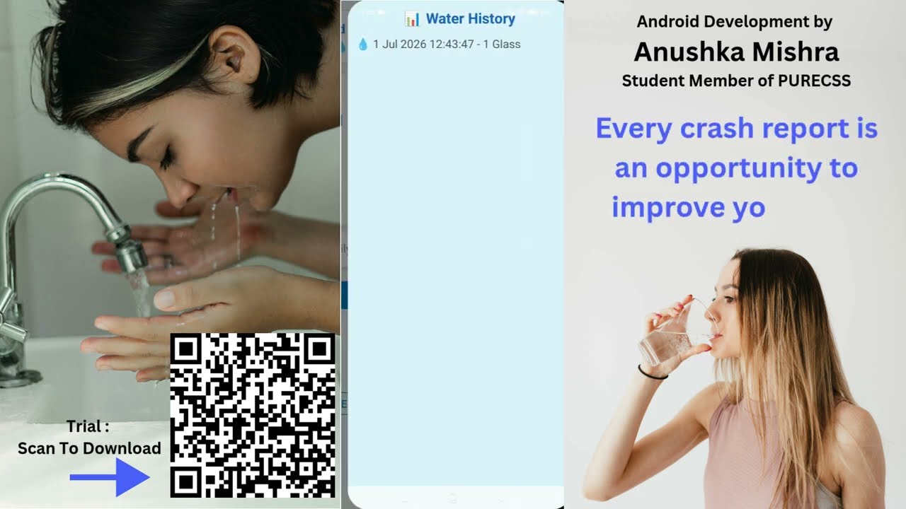 Android Water Reminder App Demo  Stay Healthy and  Beautiful
