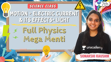 Full Physics Mega Menti | Motion + Electric Current & Its Effects+ Light | Sonakshi Kaushik