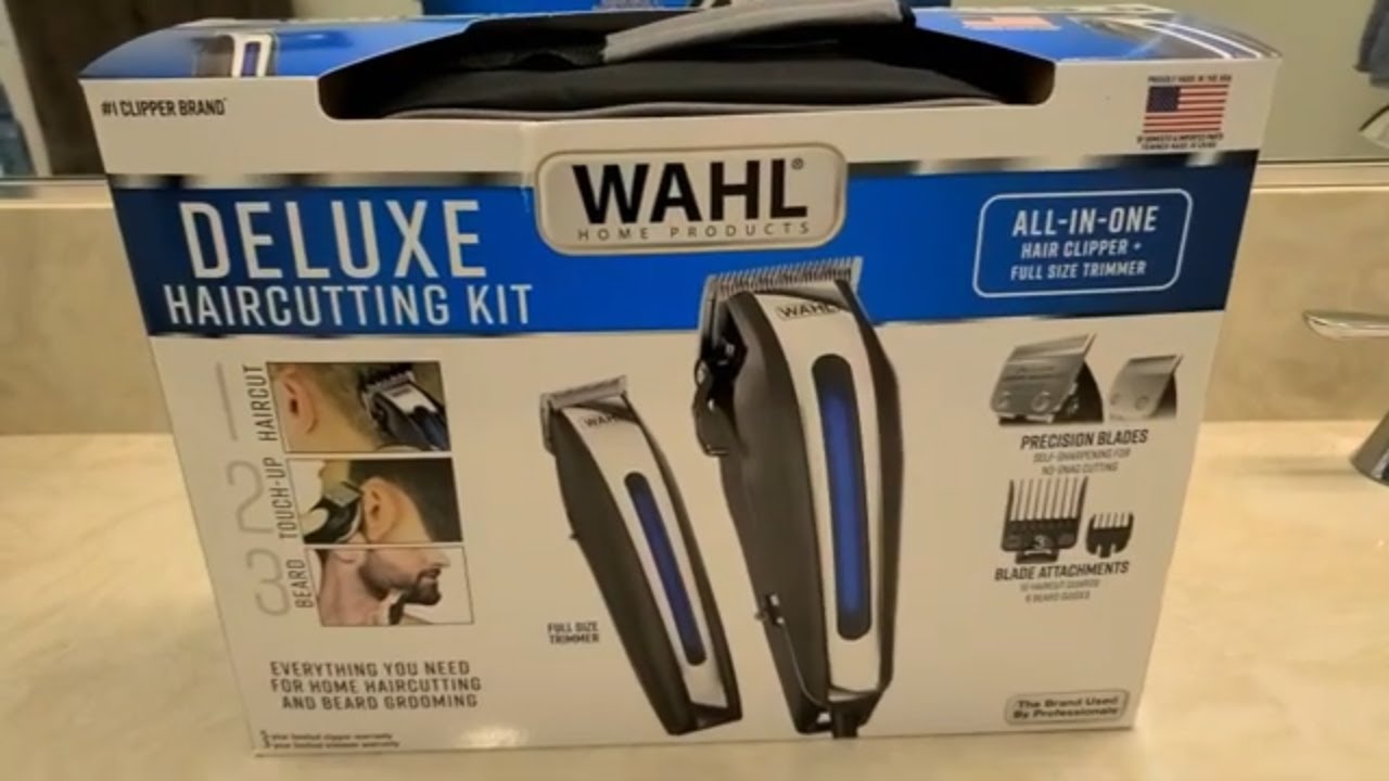 wahl deluxe haircutting kit with touch up trimmer