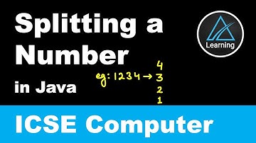 Splitting a number into digits in Java | ICSE Class 10 Computer