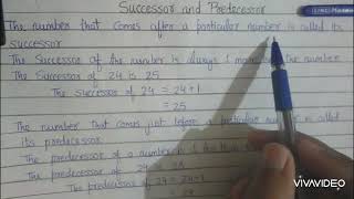 Successor and Predecessor Class 3 Maths Online Classes