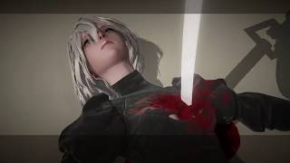 NieR:Automata - 2B Memory Boss Battle - 9S - Normal