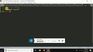 Datatype 1: integer,string and float