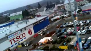 TESCO Karlovy Vary a OC Fontána pohledem dronu CX-022W