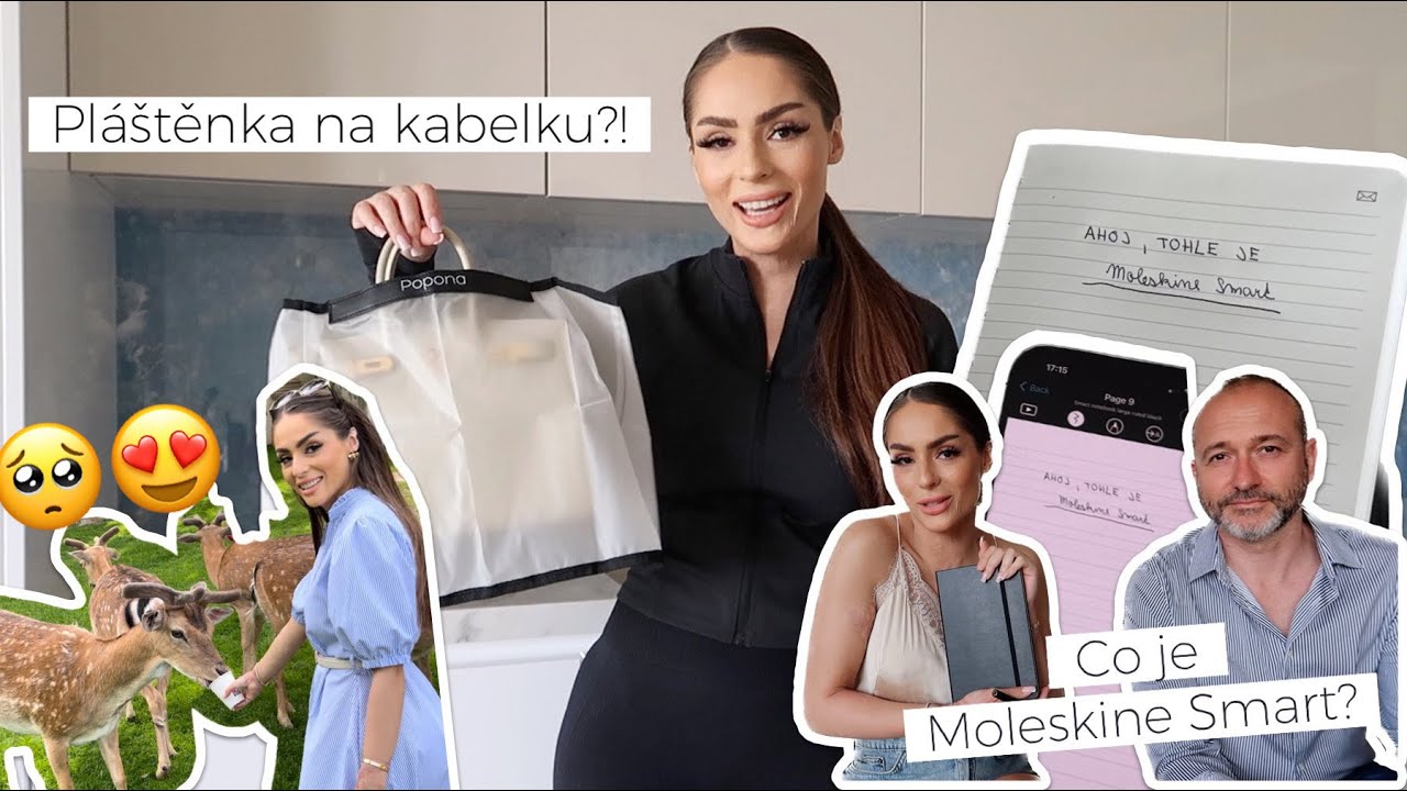 Krmení daňků, přítel mi dal Moleskine Smart, pláštěnka na kabelku | Týnuš Třešničková
