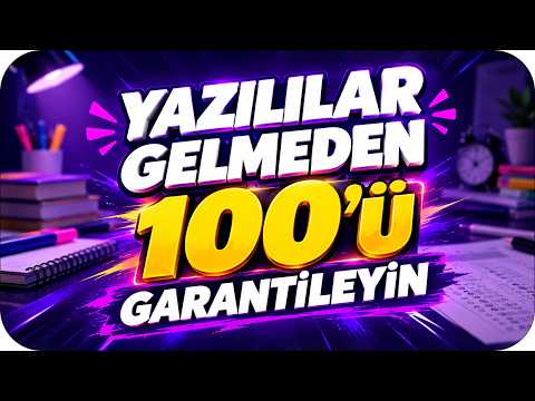 100'ü Garantileyecek Yazılı Taktikleri!💯