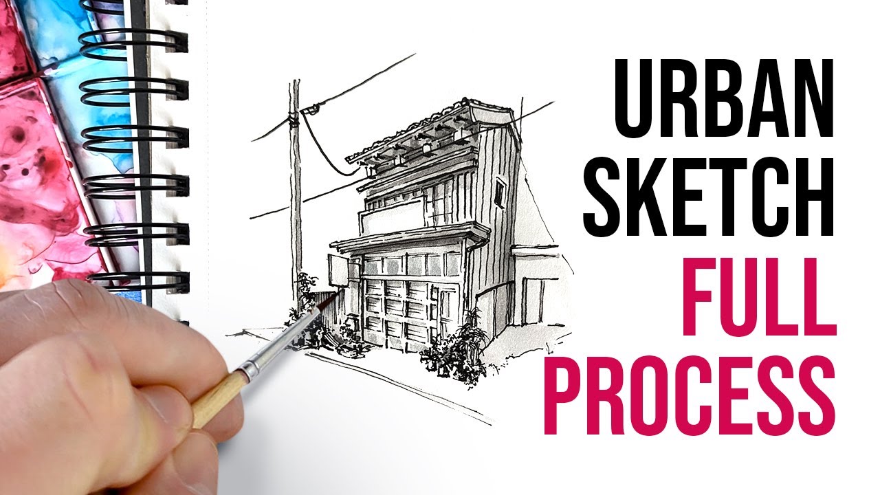 URBAN SKETCHING Journey: COMPLETE Process Set to Music