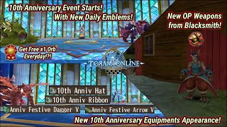 Toram Online 10th Anniversary Event Starts Op Daily Emblems Time To Get Stronger Weapons