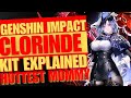 Clorinde looks good her kit too explained  genshin impact