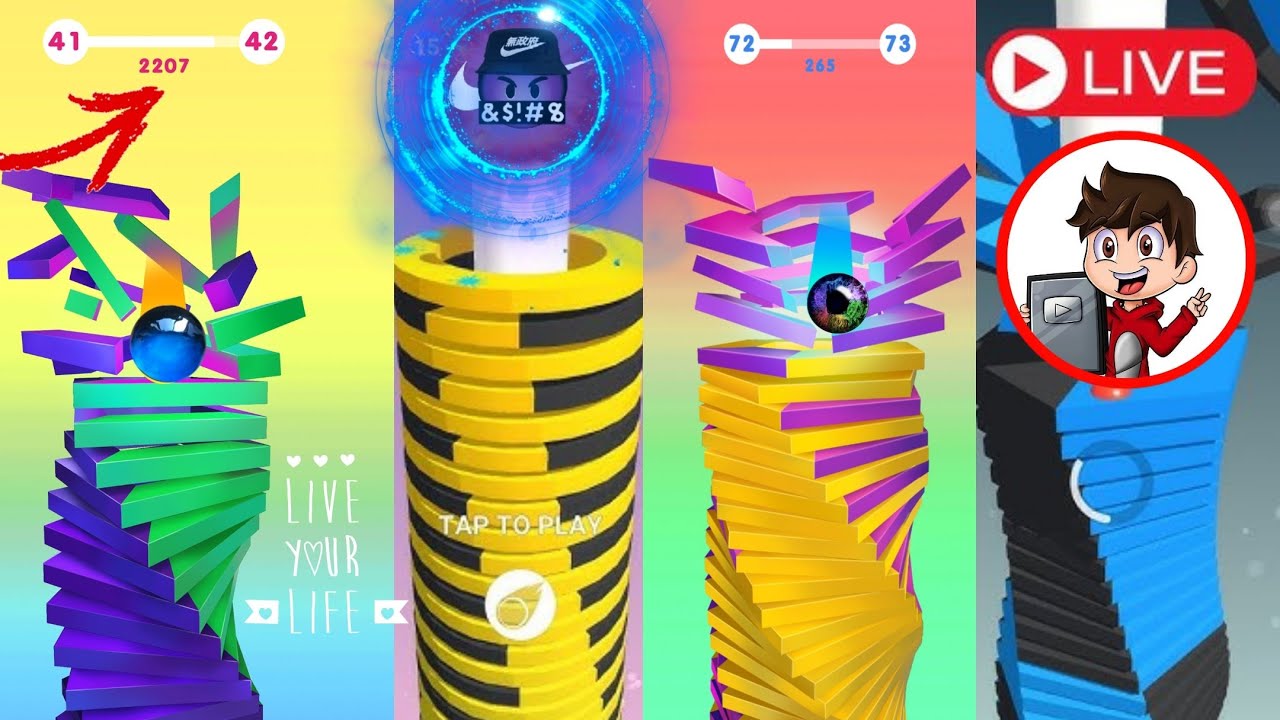 Smashing tower 🗼 Non-Stop on stack Ball 🥎 ||AGS TIME 🔥Live 🔴