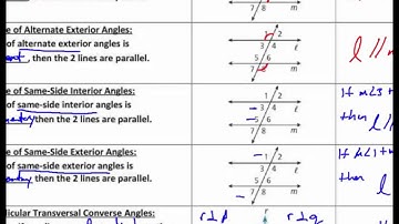 Geometry 3.5 - Proving Lines Parallel