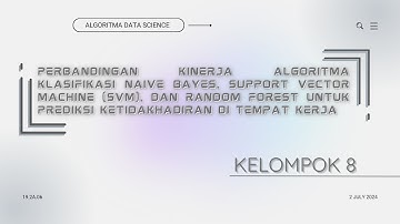 Presentasi Project UAS Algoritma Data Science | Kelompok 8