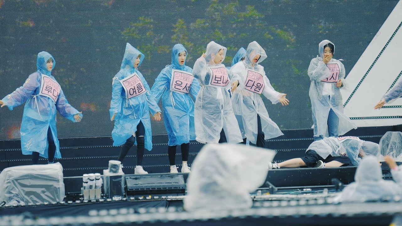 리허설중 넘어진 유연정 우주소녀(WJSN) - 꿈꾸는 마음으로(Dreams Come True) @180404 울산 쇼챔[4k Fancam/직캠]