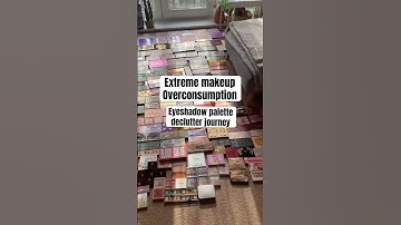 Makeup overconsumption & declutter journey eyeshadow #overconsumption #shoppingaddict #makeup