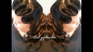 Hollywood Classic Vintage Wedding Hairstyle Soft Finger wave Long hair Tutorial