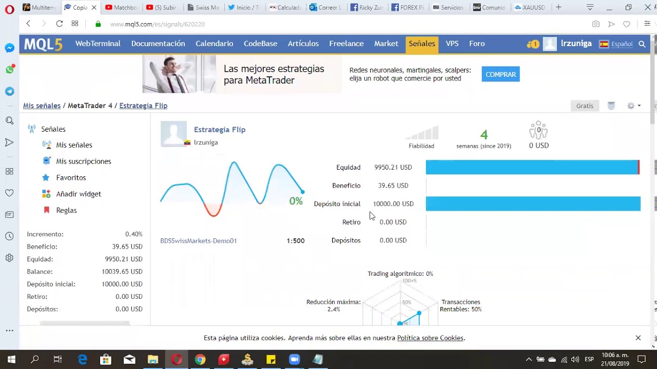 Auditar cuenta de trading