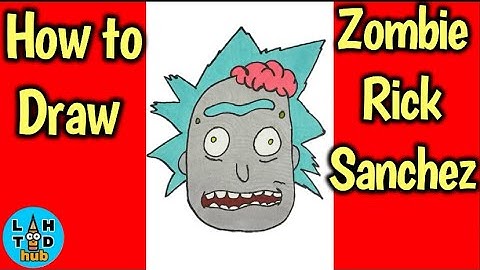 How to Draw Zombie Rick Sanchez - Rick and Morty - Easy Step by Step