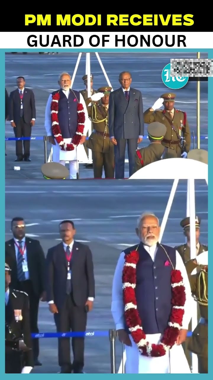 PM Modi Receives Guard of Honour in Mauritius; PM Navin Ramgoolam in Attendance | Narendra Modi