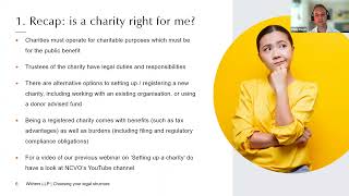 Webinar recording:  Choosing your legal structure