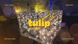How to Make Tulip Cube Mirror LED Night Lamp Full Tutorial Unboxing Video