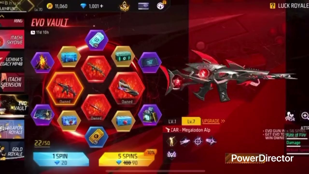 EVO VAULT SPIN TRICK 😁 EVO SCAR RETURN FF | NEW EVENT FREE FIRE 💯