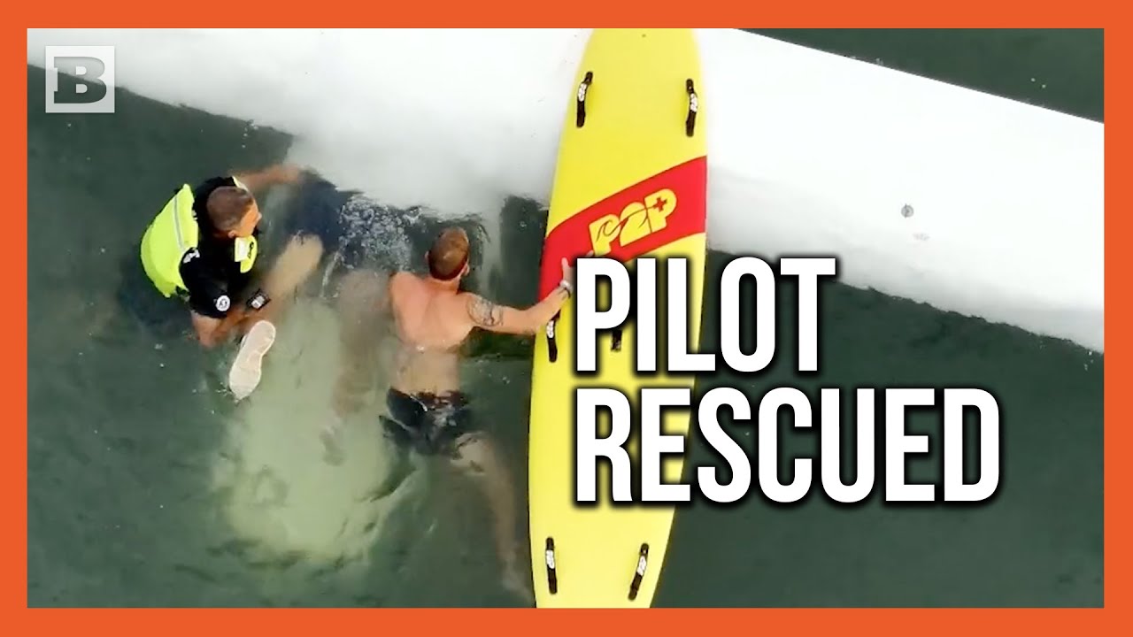 Pilot Rescued as Plane Sinks After Crashing into Ocean