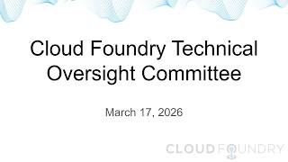 Technical Oversight Committee, March 17 2026