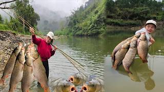 Full video of Ana's 20-day fishing trip in the wilderness, where she caught nearly 50kg of fish.