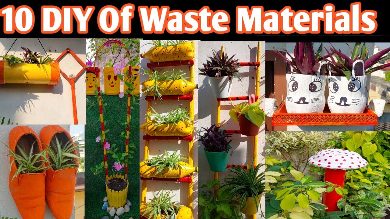कबाड़ से जुगाड़ अपने गार्डन को सुन्दर बनाएं। Make DIY Of Waste Material For Garden/10 Creativity