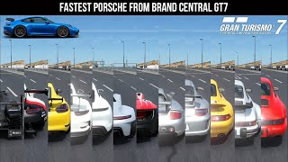 Gran Turismo 7 - Top Fastest Porsche Cars From Brand Central Top Speed Battle | PS5 4K