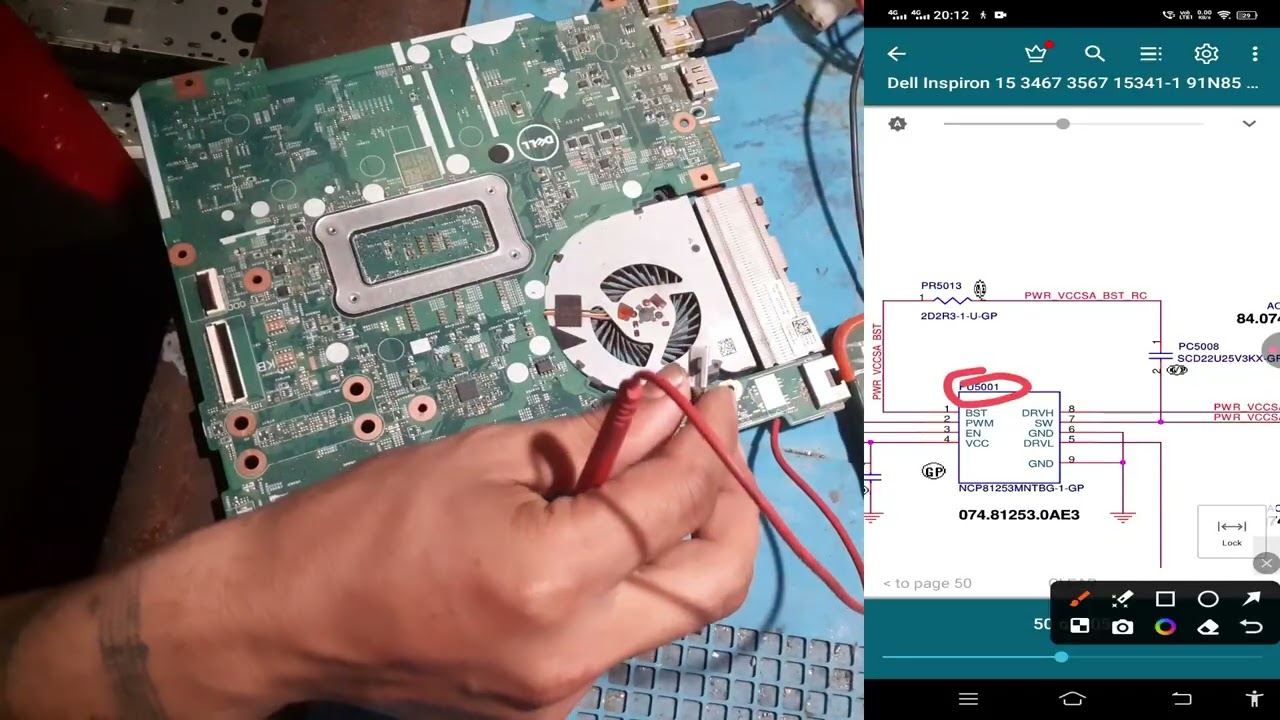 Dell 15341 Laptop Live Repairing Part 1 | VCCSA Voltage Missing, IC Not Creating High Drive Voltage