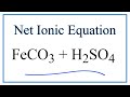 Net Ionic Equations and Spectator Ions