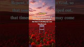 Acts 3:19 | Bible verse of the day | Daily Bible verse | #bibleverse #dailybibleverse #jesus #bible