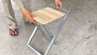 DIY - Great Craftsman's Ideas // How to Make a Smart Folding Chair // Metal Smart Folding Utensils !