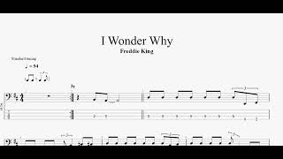 Freddie King - I Wonder Why (bass tab)