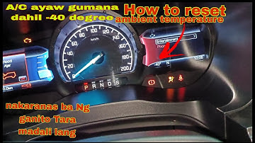 Ford outside temperature sensor reset(aircondition malfunction)Ford everest