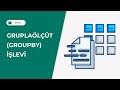 EXCEL GRUPLAÖLÇÜT (GROUPBY) İŞLEVİ NE İŞE YARAR VE NASIL KULLANILIR? | EXCEL 751