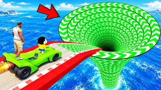 SHINCHAN AND FRANKLIN TRIED THE IMPOSSIBLE PARKOUR CHALLENGE GTA 5 screenshot 1