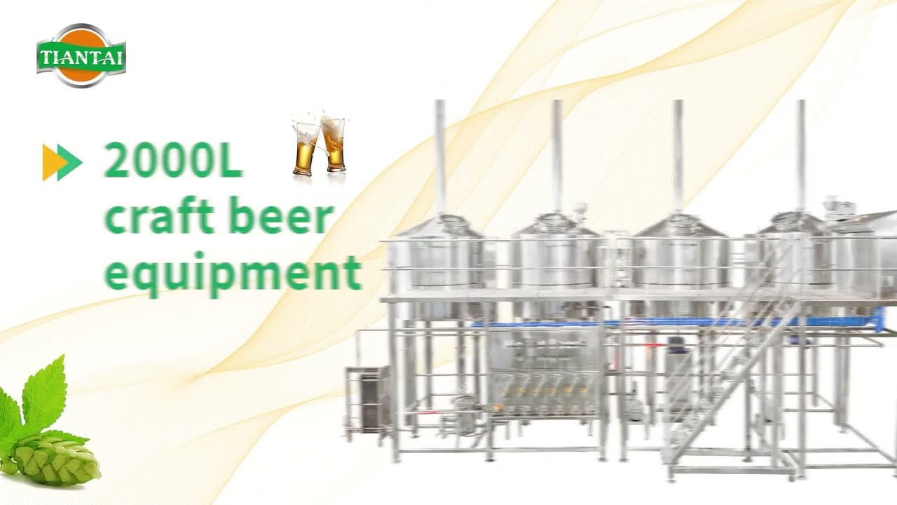 2000L Four Vessel Brewhouse Commercial Beer Brewing System Turnkey Project for Craft Brewery
