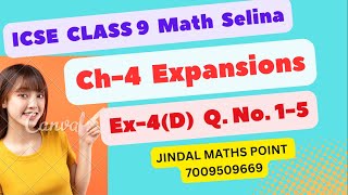 ICSE Ch-4 Expansions Ex-4(D) Q. No. 1-5 From Selina Concise For ICSE Class 9 Math @jindalmathspoint screenshot 5