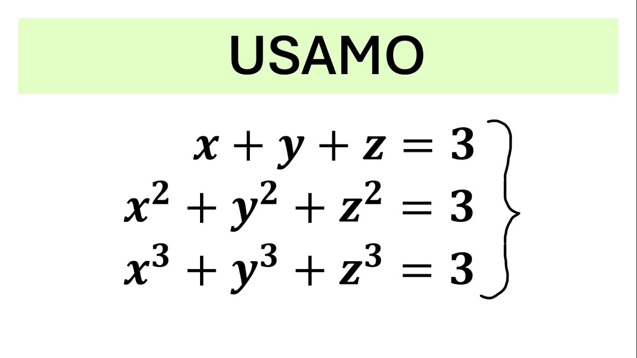 Usamo Math Problems Can You Outsmart This Algebra Problem? | USAMO - YouTube