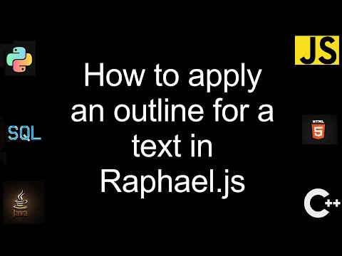 How to apply an outline for a text in Raphael.js [3 Solutions!]