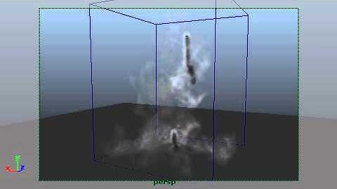 Dynamics fluid drop fall smoke Advanced - 3 : Autodesk Maya