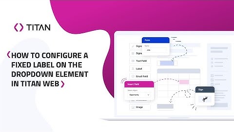 Titan Web: How To Configure A Fixed Label On The Dropdown Element In Titan Web