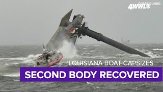 Second crew member of capsized boat found dead; Search continues for 11 missing