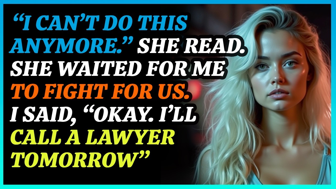 My Wife Her Separation Speech Like a Teleprompter — I Just Said “Okay.”